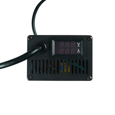 Fast charger volt and amp display